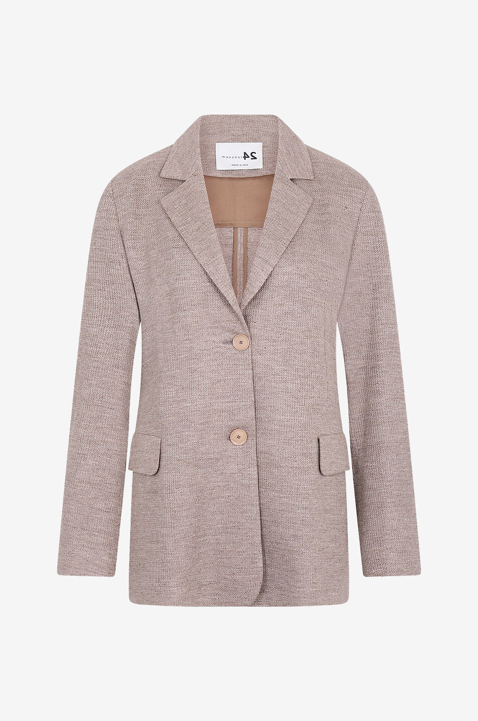 MANZONI 24 Blazer aus Leinen Viskose und Baumwolle Damen BRAUN 1