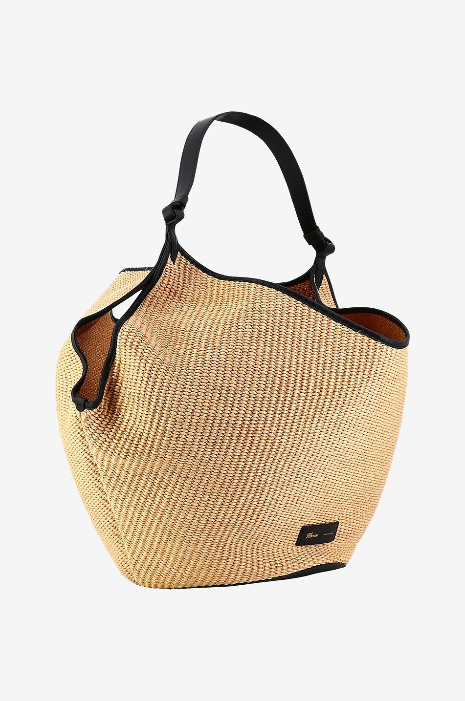 KHAITE The Medium Lotus raffia and leather tote bag Women BEIGE 2