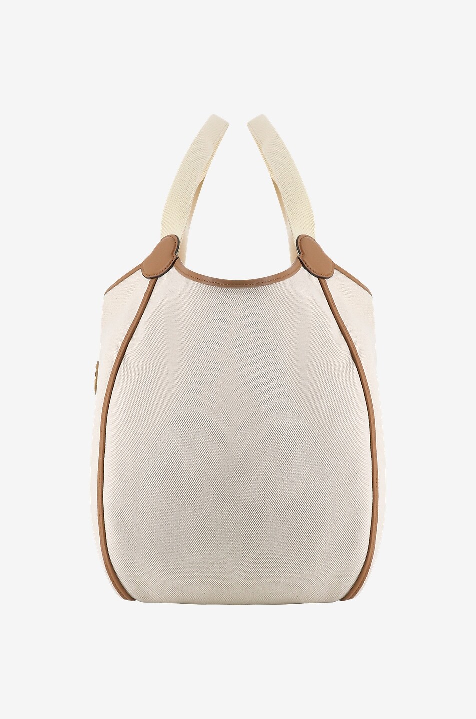 MONCLER Sac cabas en toile de coton et cuir Nalani Femme BEIGE 4