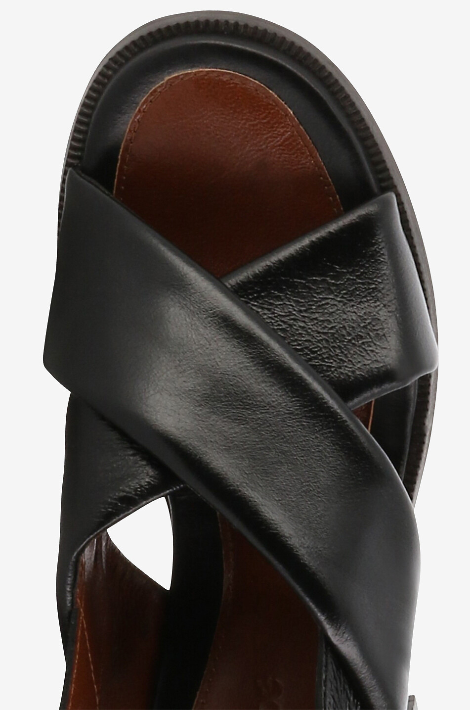 Sandales à talon carré en cuir de veau Lyna 80