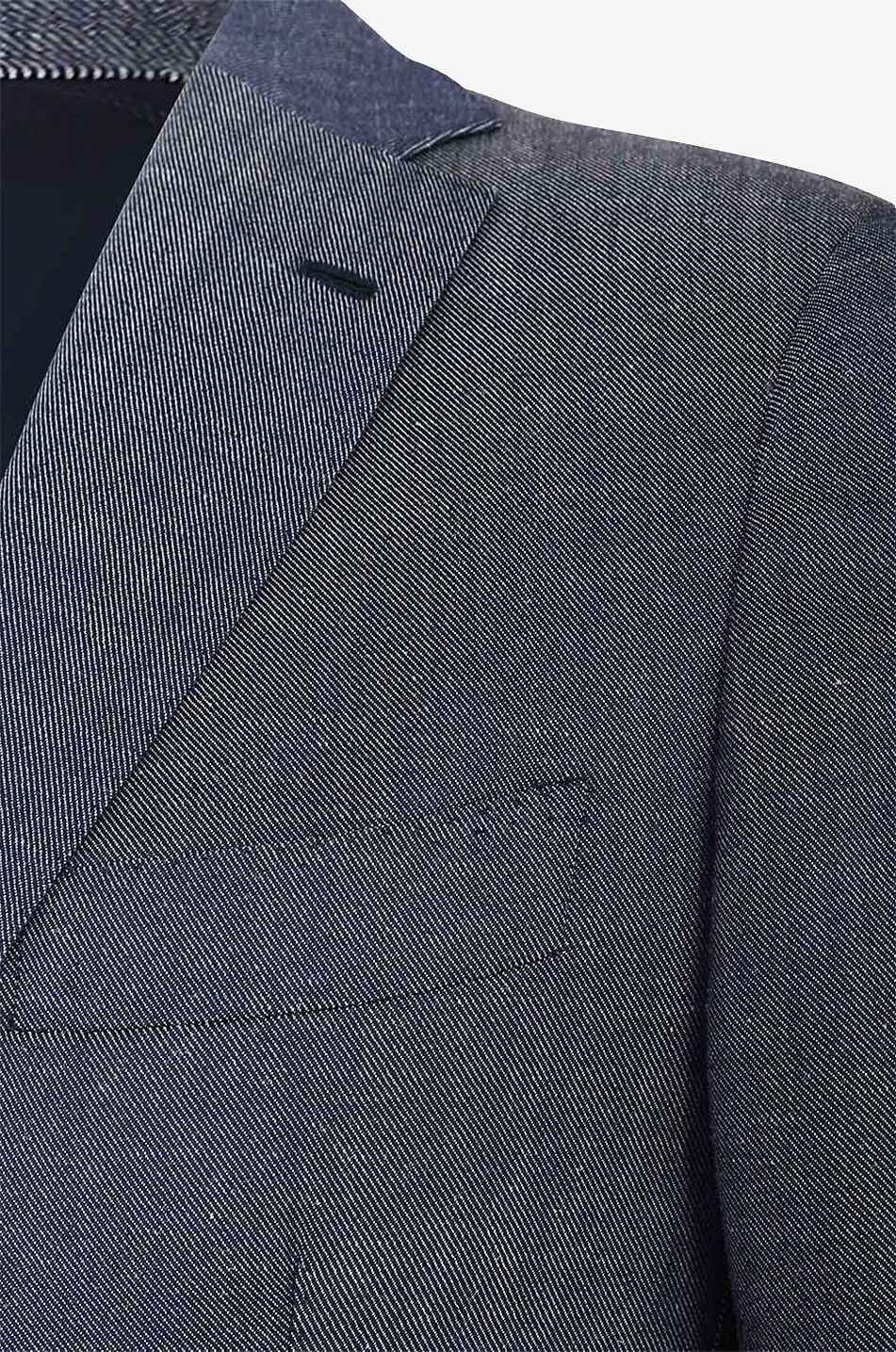 LUIGI BORRELLI Procida virgin wool silk and linen blazer Men MEDIUM BLUE 3