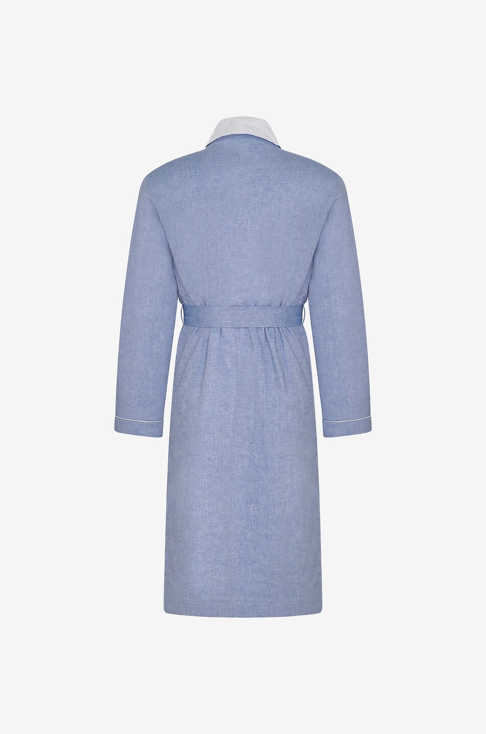 ROBERTO RICETTI Poolbas cotton and linen bathrobe Men MEDIUM BLUE 2