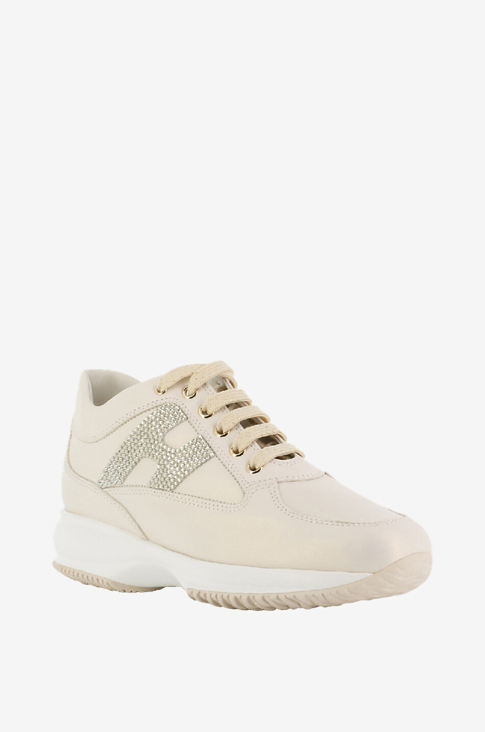 HOGAN Niedrige Schnürsneakers aus Leder von Hogan Interactive Damen CREMEFARBEN 1