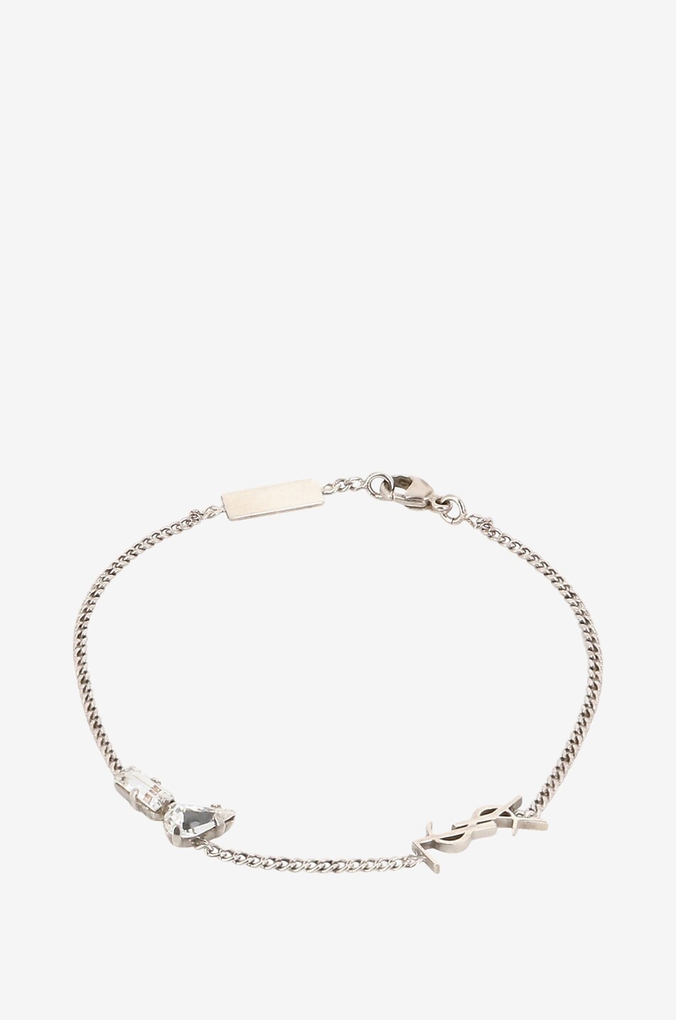 Bracelet chaîne argenté avec cristaux Opyum