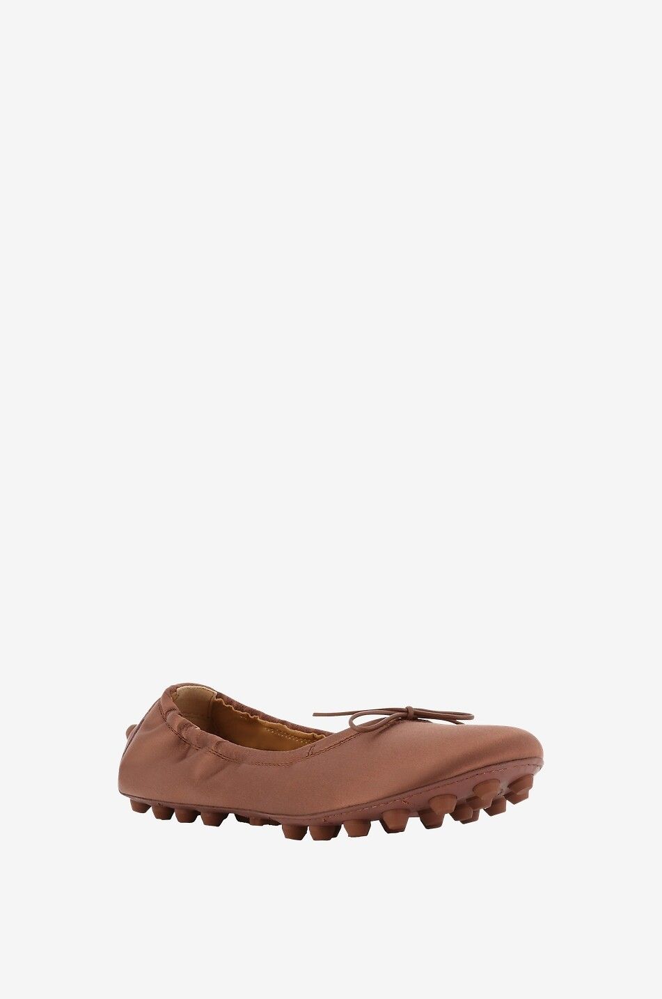 TOD'S Mocassins en satin et cuir Bubble Femme MARRON 1