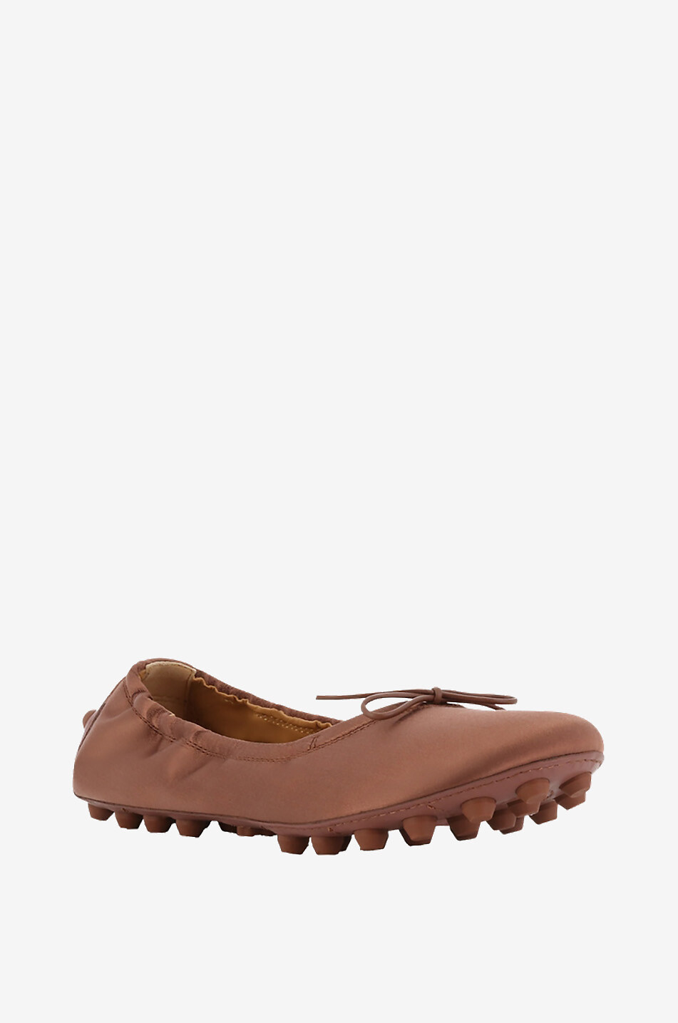 TOD'S Mokassins aus Satin und Leder Bubble Damen BRAUN 1