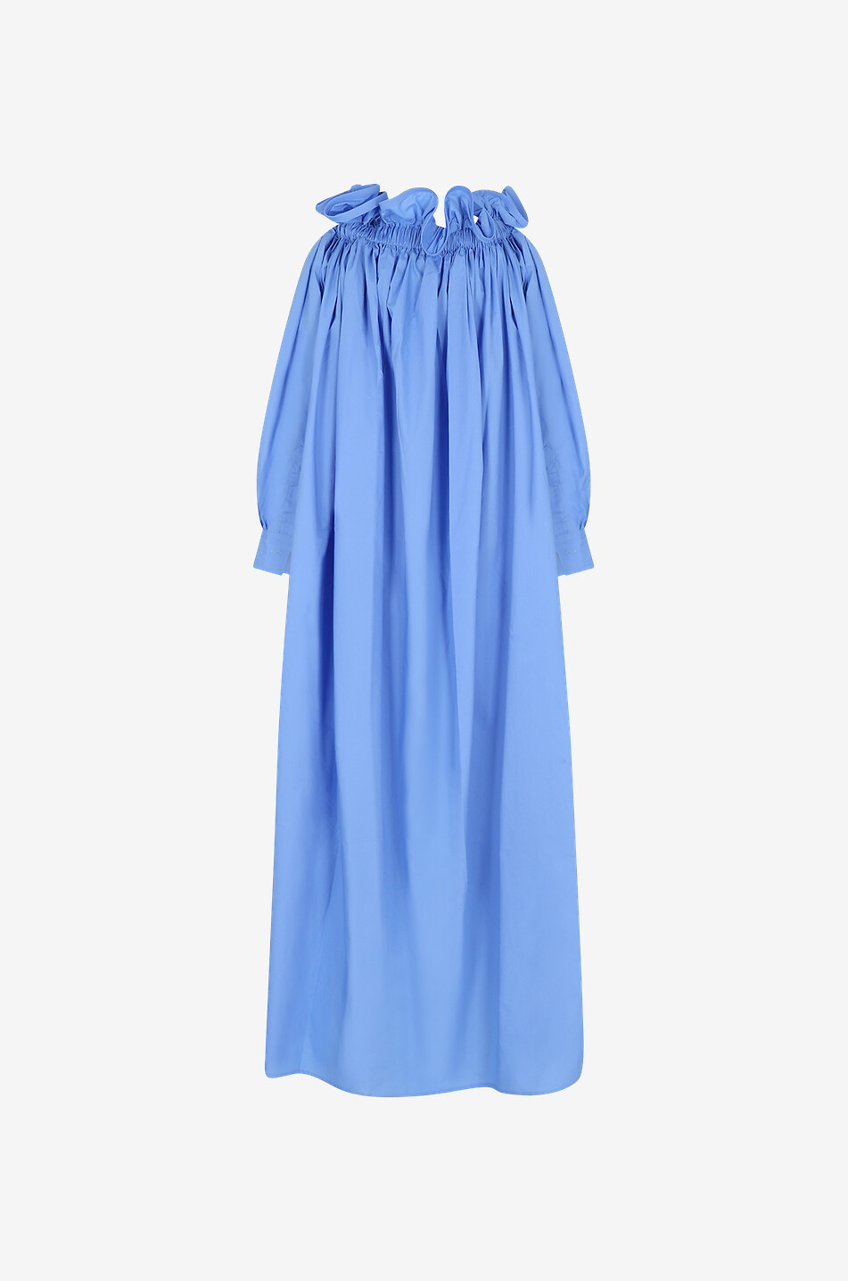 AZ FACTORY Langes schulterfreies Hemdkleid Sunset Damen BLAU 2