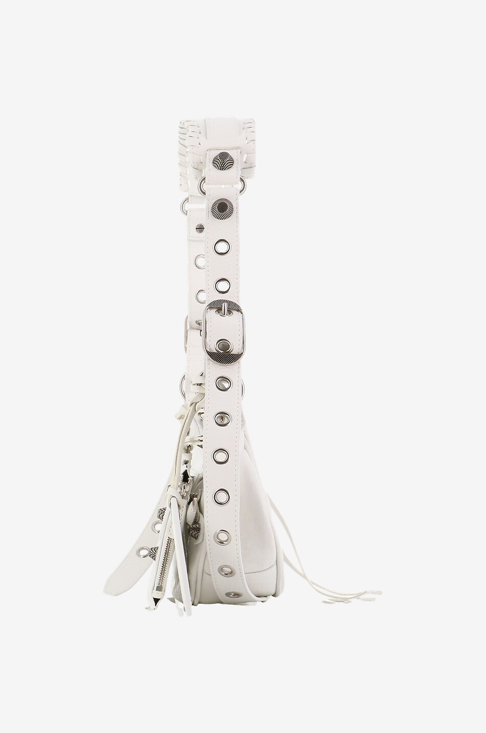 BALENCIAGA Handtasche aus Arenaleder Le Cagole XS Damen WEISS 4