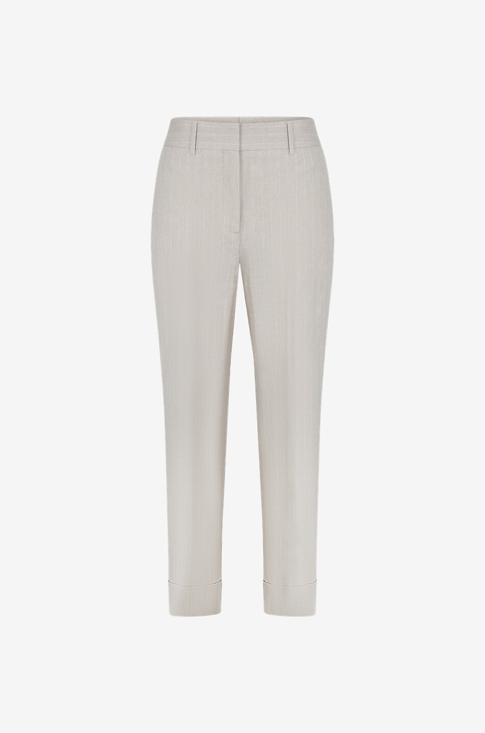 Weite Leinen-Nadelstreifenhose Arlys