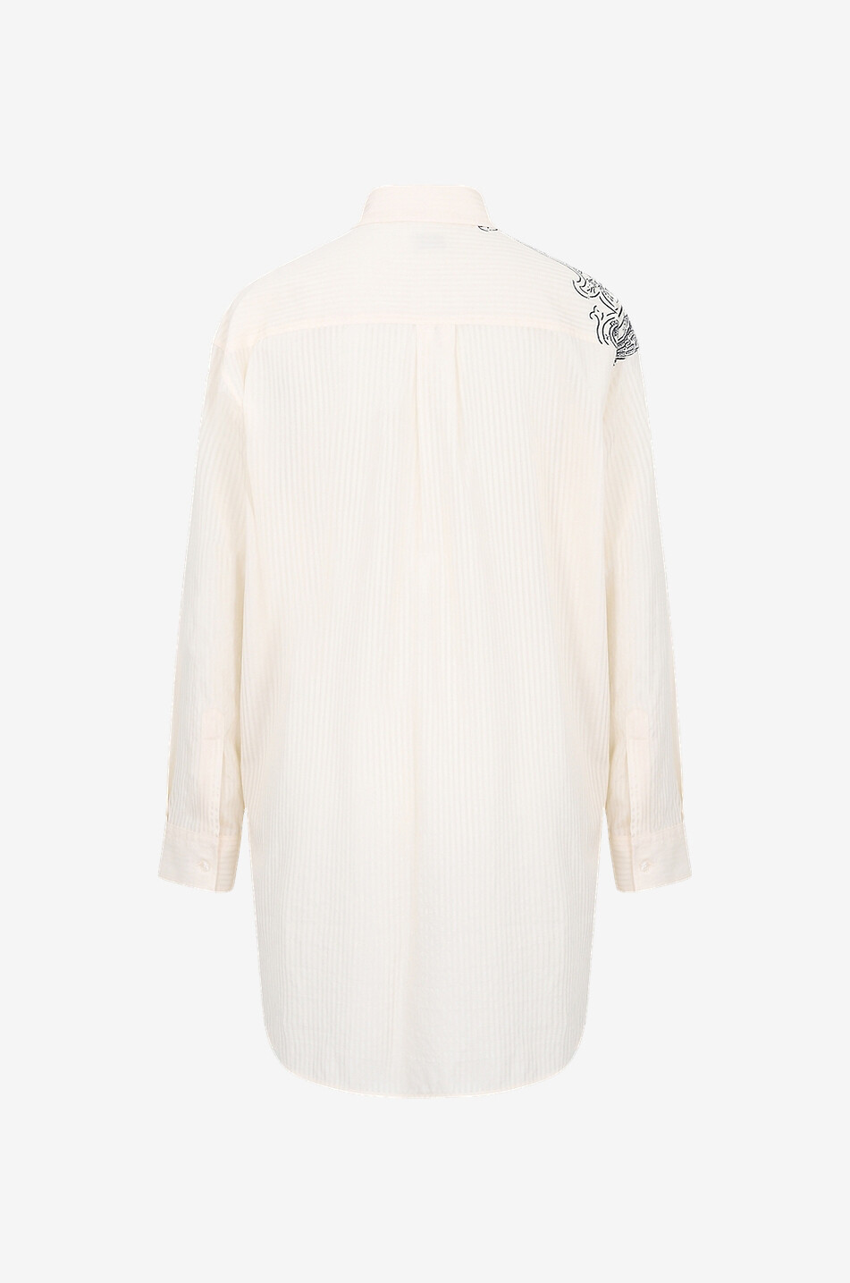 Chemise oversize à rayures et imprimé Paisley Placé