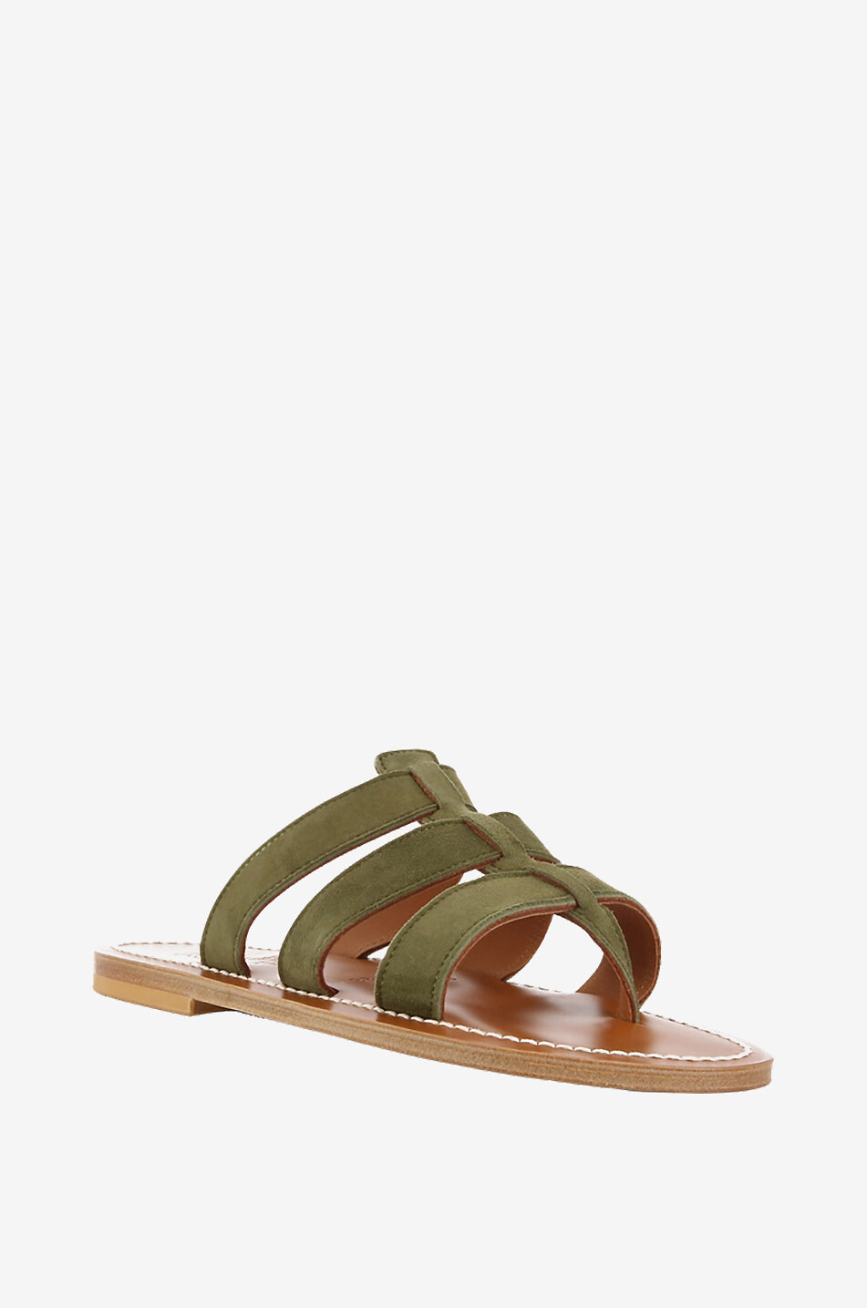 Flache Pantoletten aus Wildleder Dolon