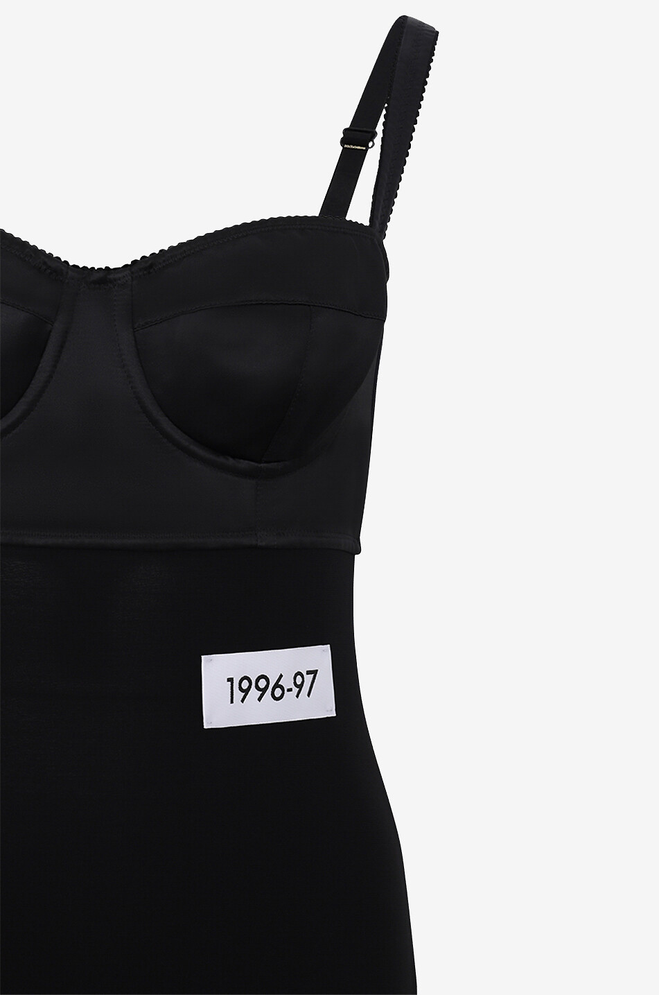 DOLCE & GABBANA 1996-97 long bustier dress in satin and jersey Women BLACK 3