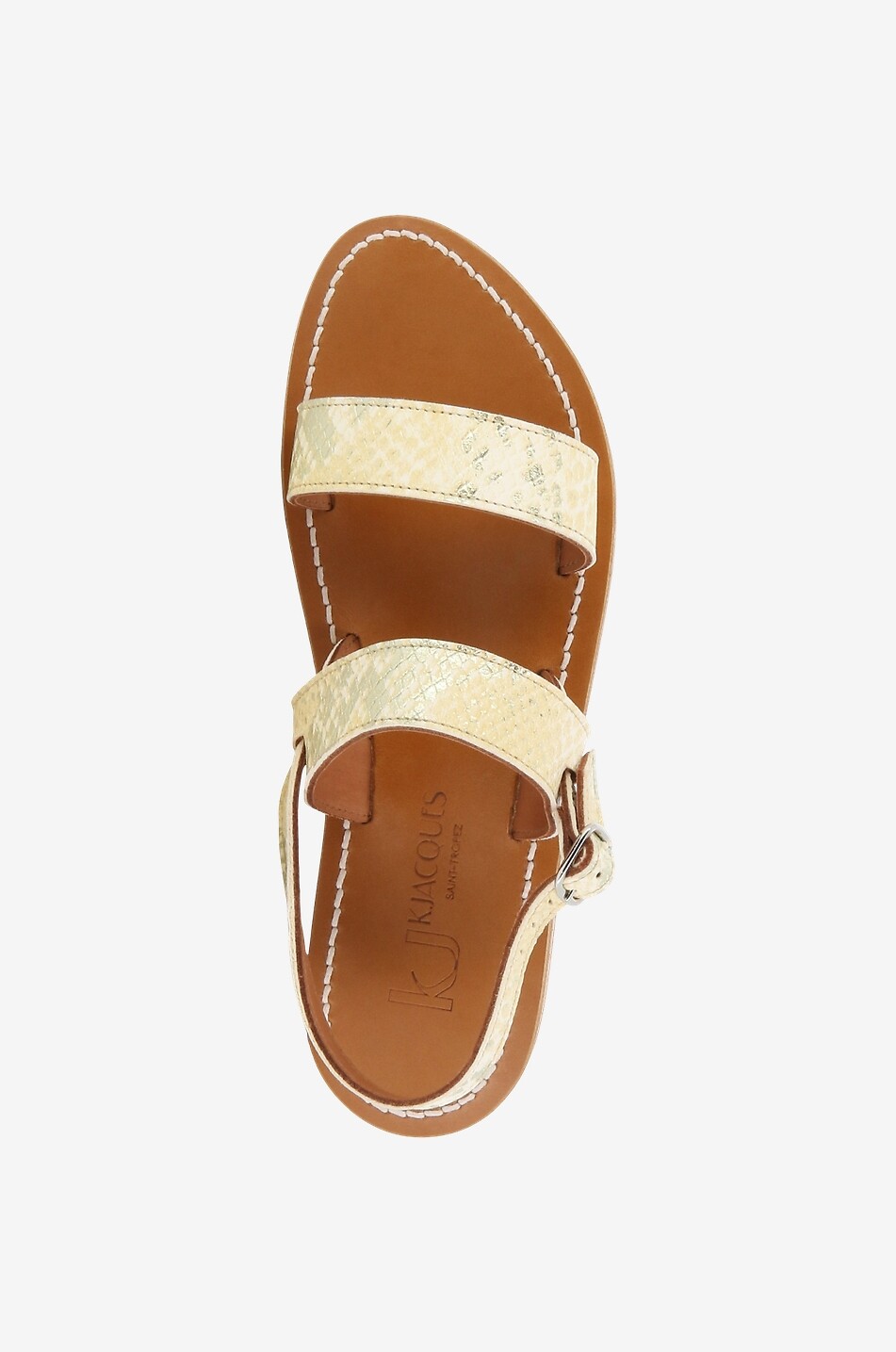 Sandales plates en cuir Barigoule