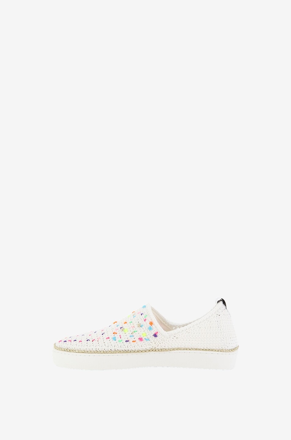 AMROSE Gold Sparkle crochet slip-on sneakers Women MULTI COLOURED 2 3