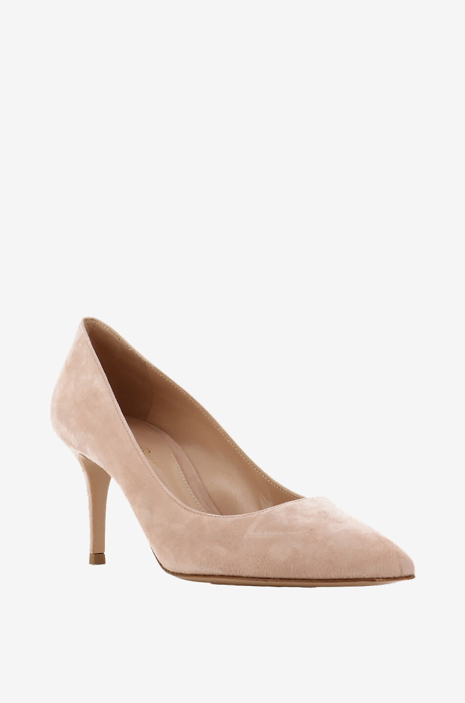 GIANVITO ROSSI Escarpins en daim à bout pointu Gianvito 70 Femme BEIGE 1