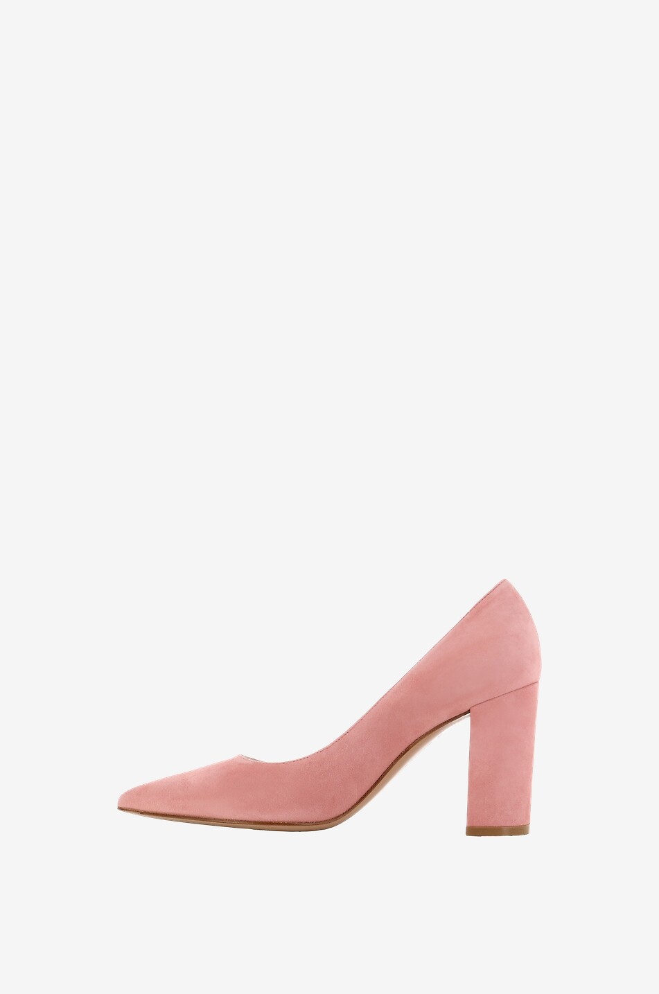 GIANVITO ROSSI Pumps aus Wildleder mit Blockabsatz Piper 85 Damen ROSA 3