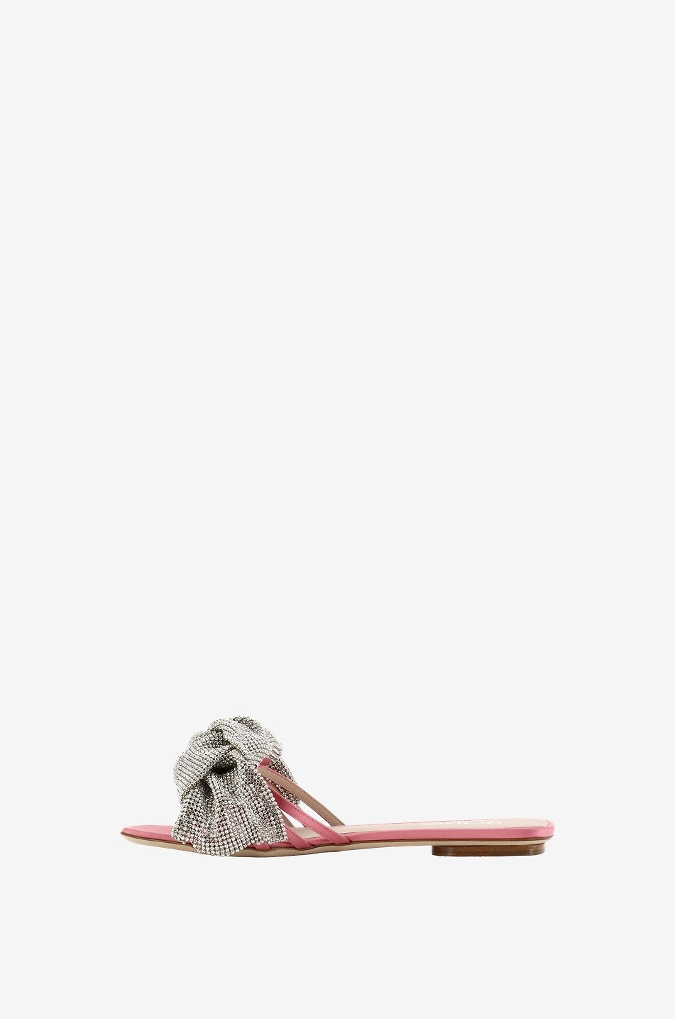 Mules plates en satin Anais