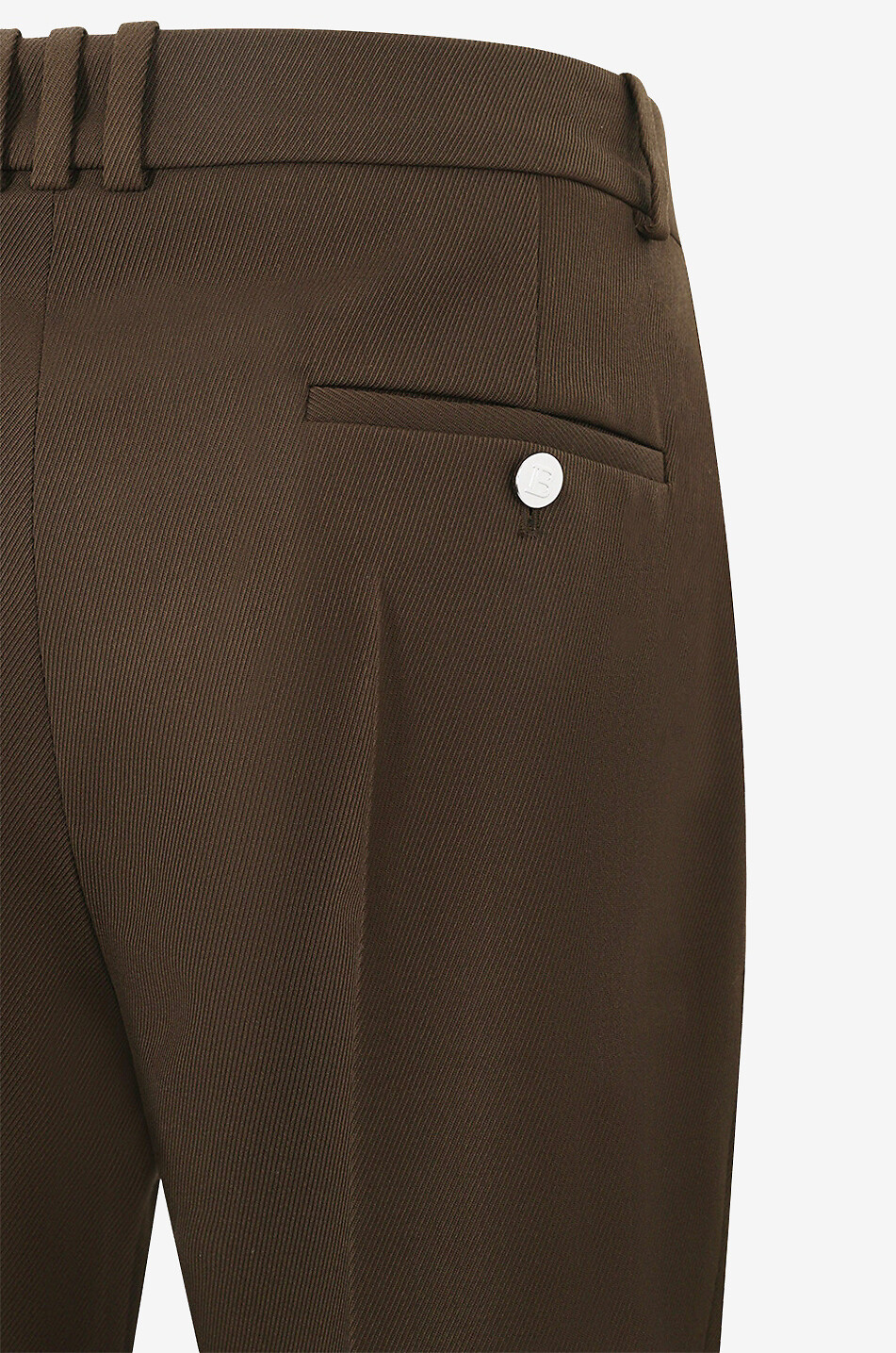BALMAIN Slim-Fit-Hose aus Woll-Twill Herren BRAUN 3