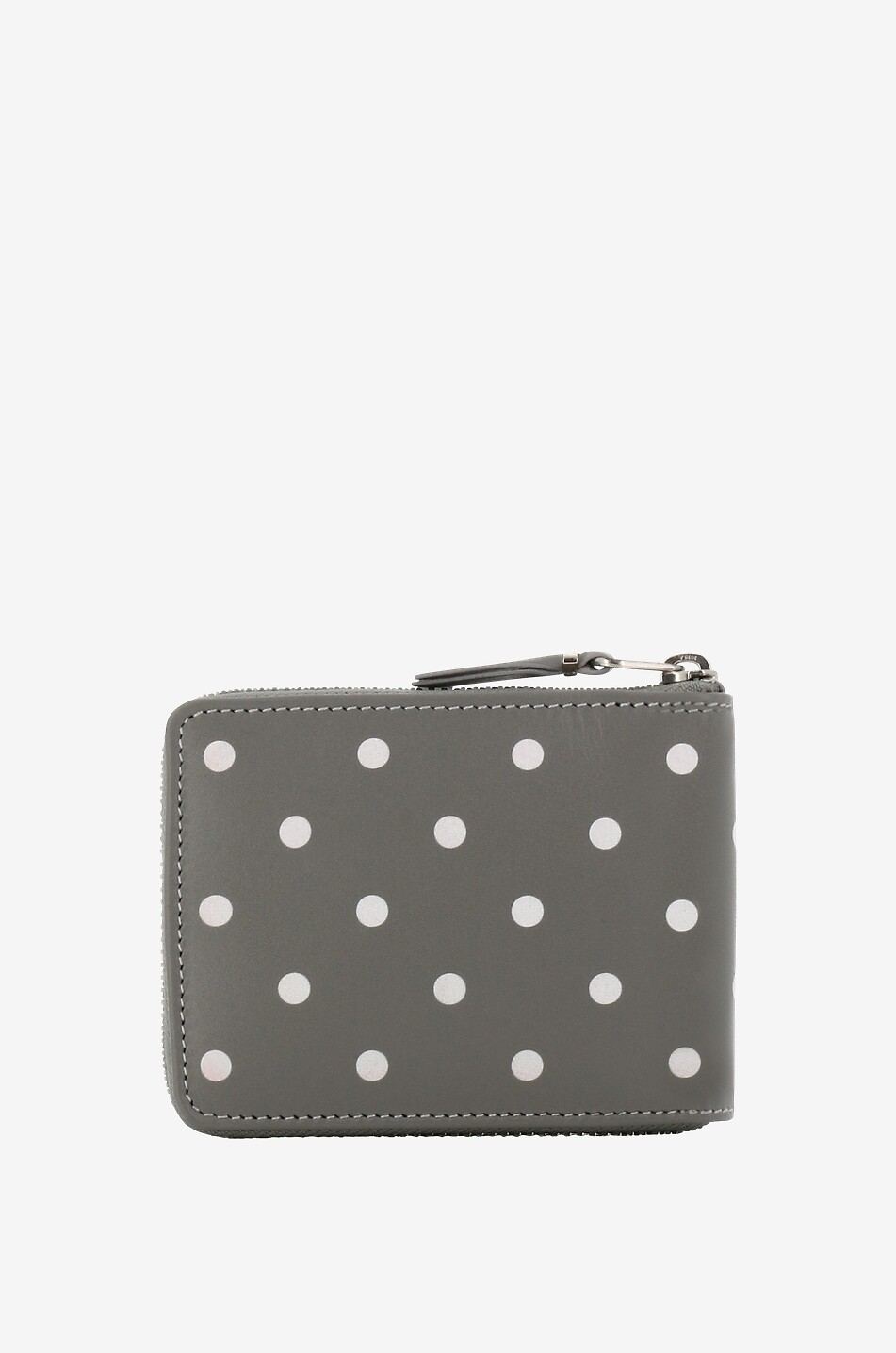 Polka Dots compact leather zip-around wallet