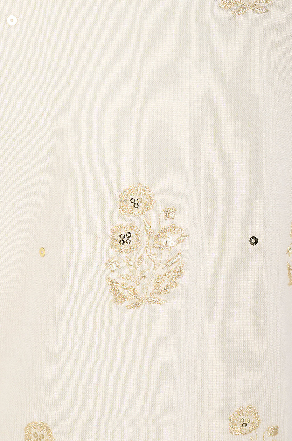 GIAMBATTISTA VALLI Ärmelloser Pullover aus Kaschmir und Seide mit Blütenstickerein Damen Hellbeige 3