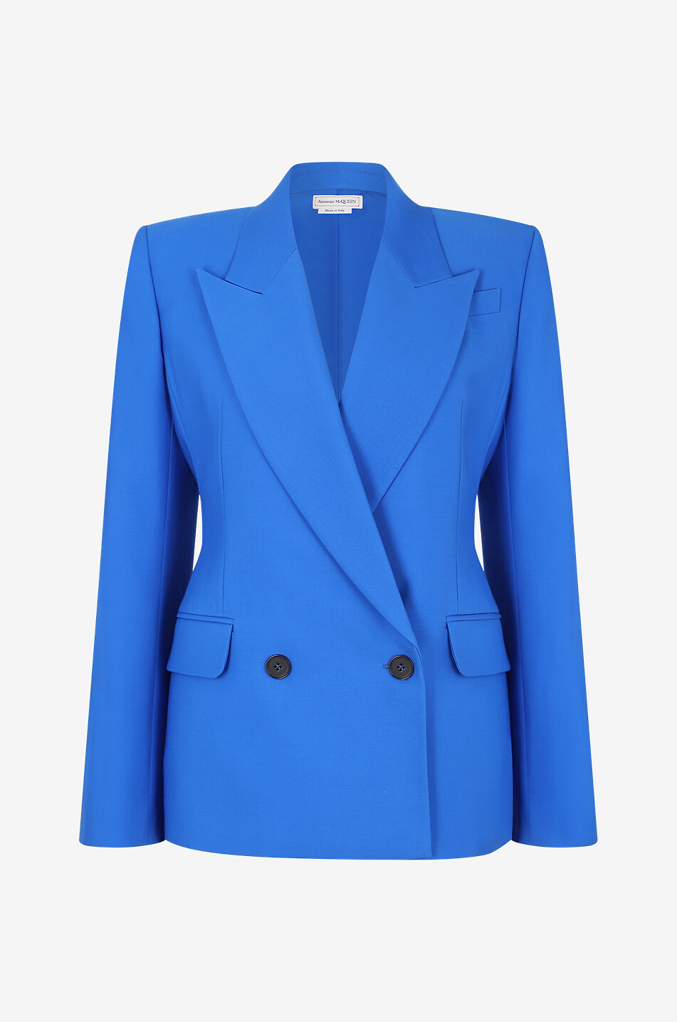 Blazer cintré à boutonnage double en laine Galaxy Blue