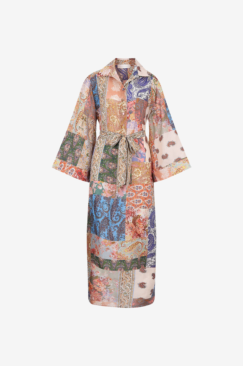 ZIMMERMANN Midi-Hemdkleid aus Seide Devi Damen BUNT 1