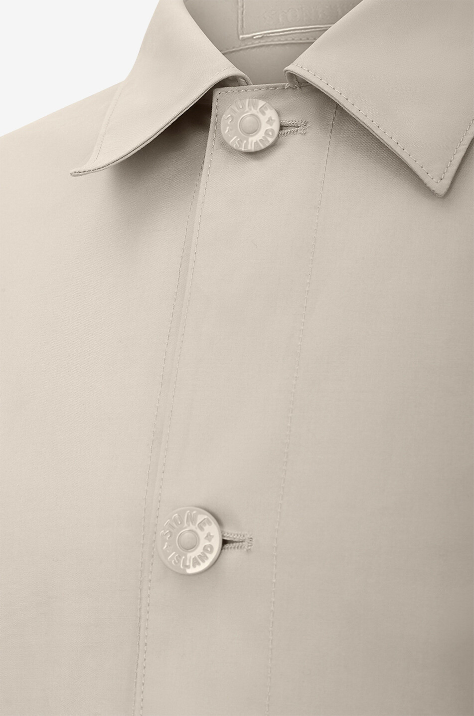 STONE ISLAND Veste chemise en coton 437F1 Ghost Piece_O-Ventile Homme BEIGE 3