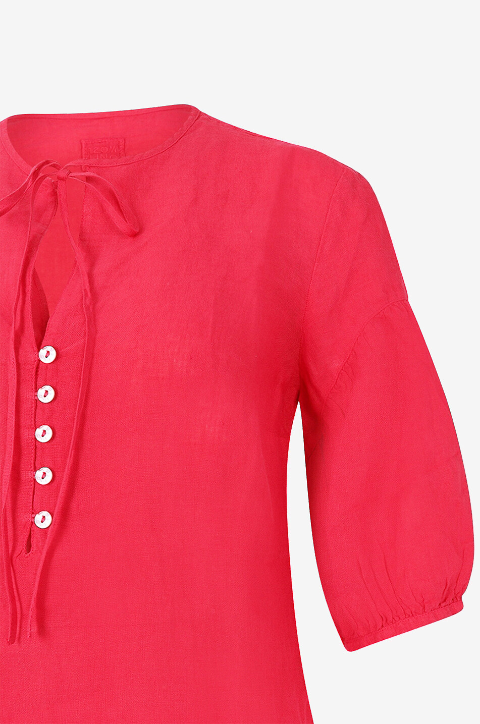 Bluse mit 3/4-Ärmeln aus Leinen