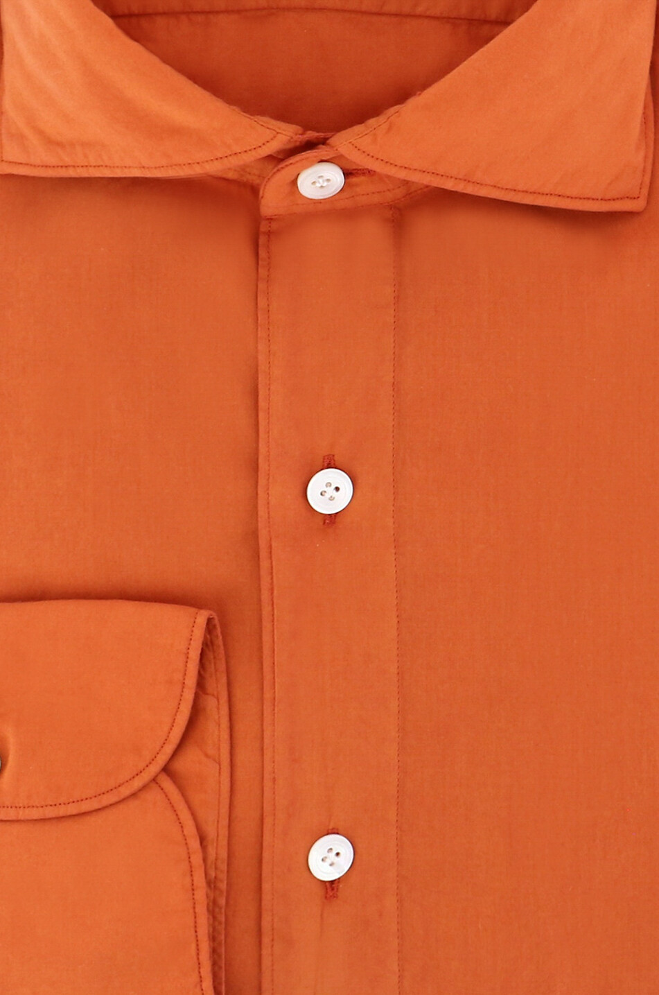 FINAMORE Edoardo cotton long-sleeved shirt Men MEDIUM ORANGE 2