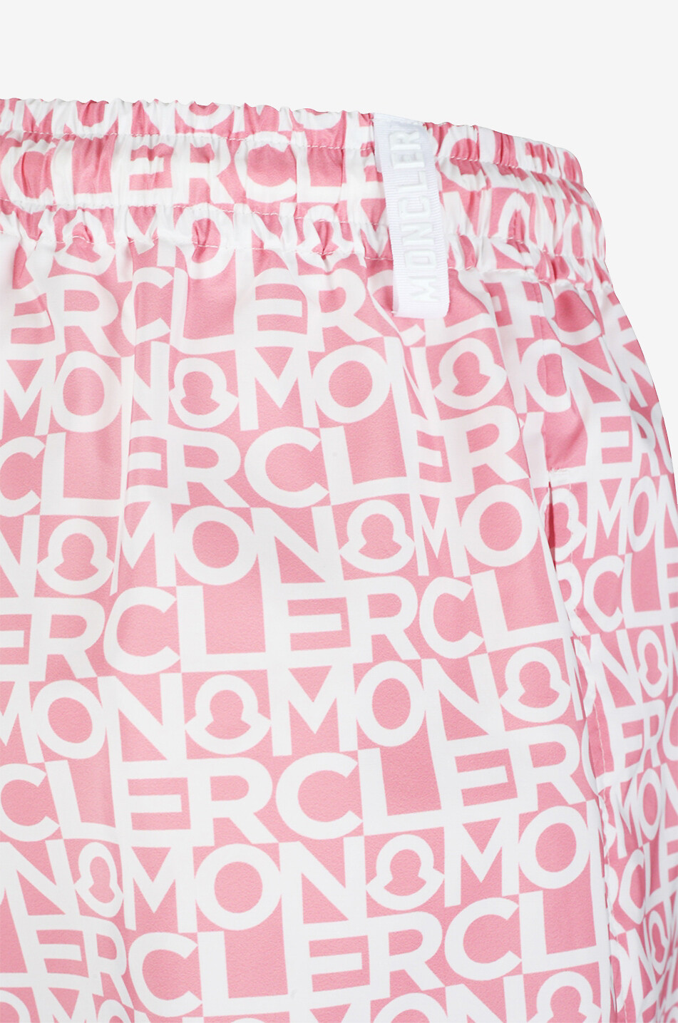MONCLER Short de sport en nylon Logo All-Over Femme ROSE 3