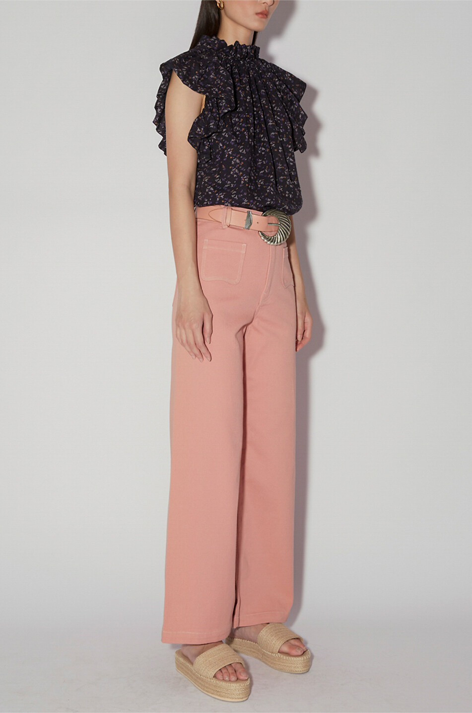Top sans manches en coton Pansy