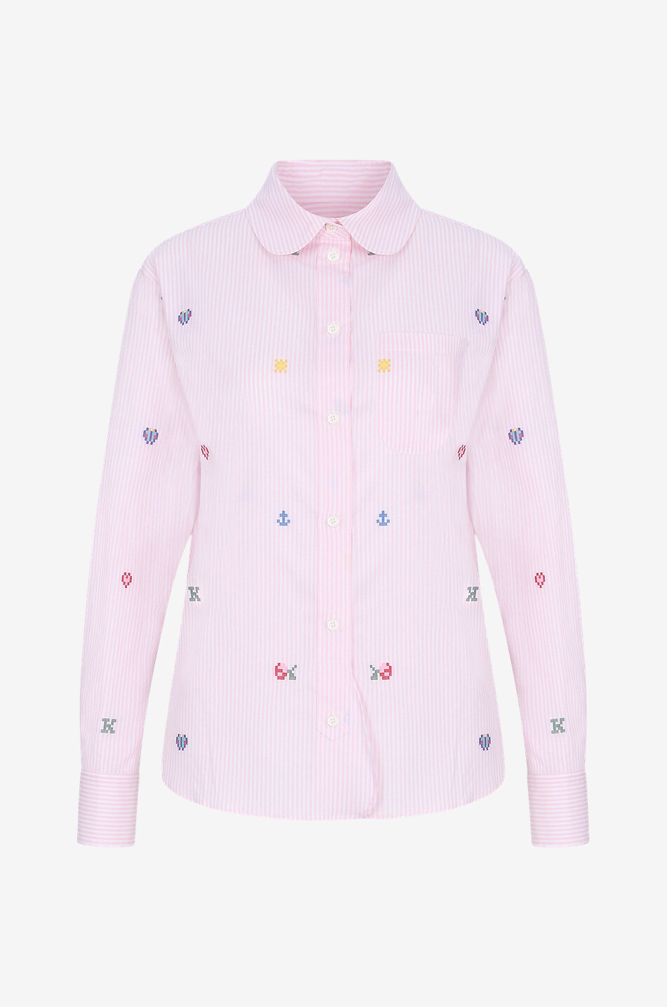Kenzo Pixel cotton long-sleeved shirt