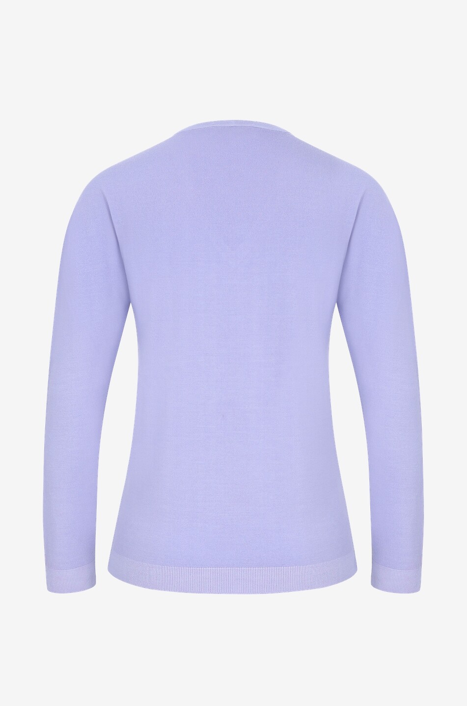 BONGENIE Feinstrickpullover aus Wolle mit V-Ausschnitt Damen HELLVIOLETT 2
