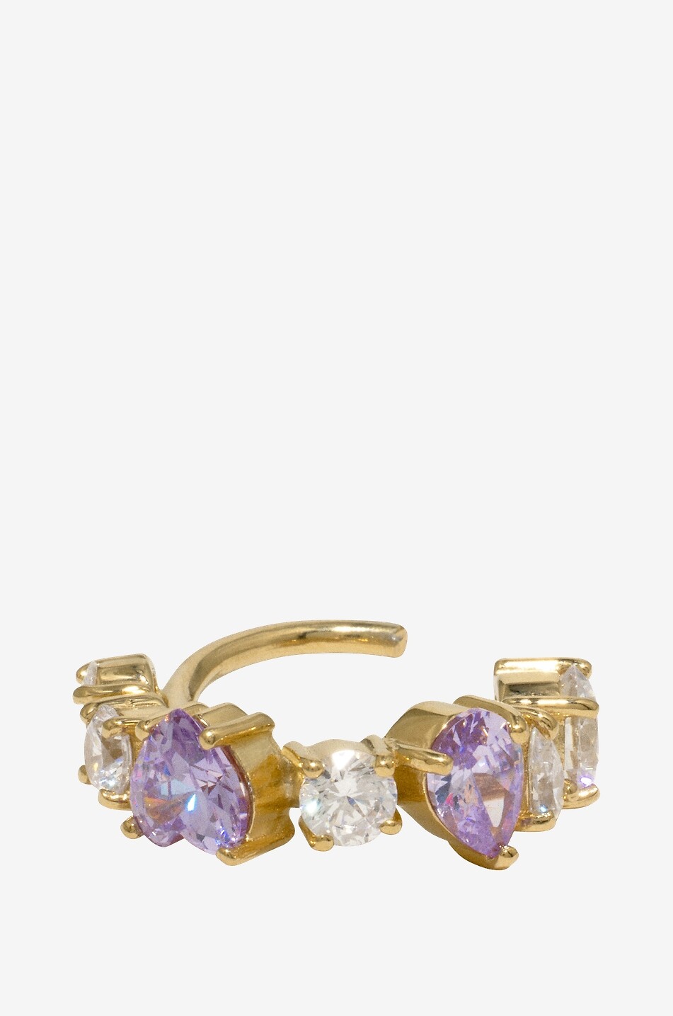 Zirconia adorned vermeil ear cuff