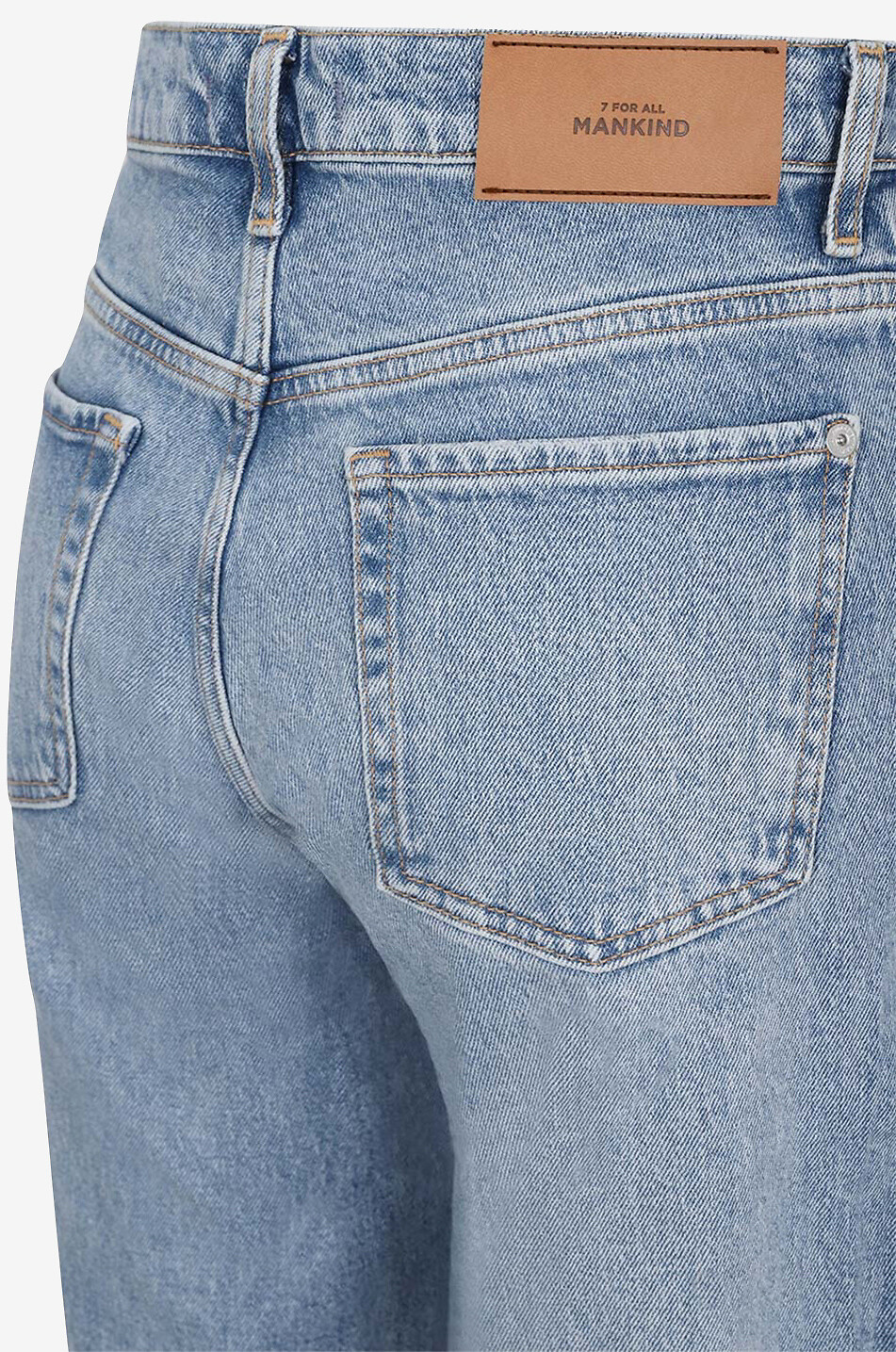 7 FOR ALL MANKIND Logan Stovepipe cotton straight leg jeans Women LIGHT BLUE 3
