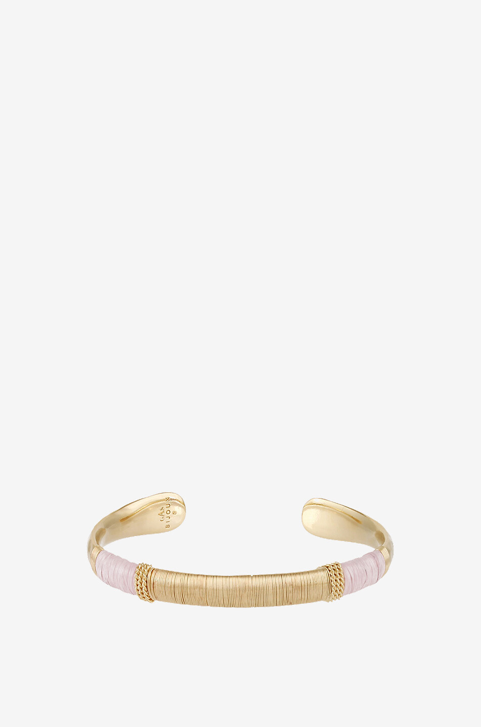GAS BIJOUX Macao raffia adorned gold-tone bangle Women LIGHT PURPLE 1