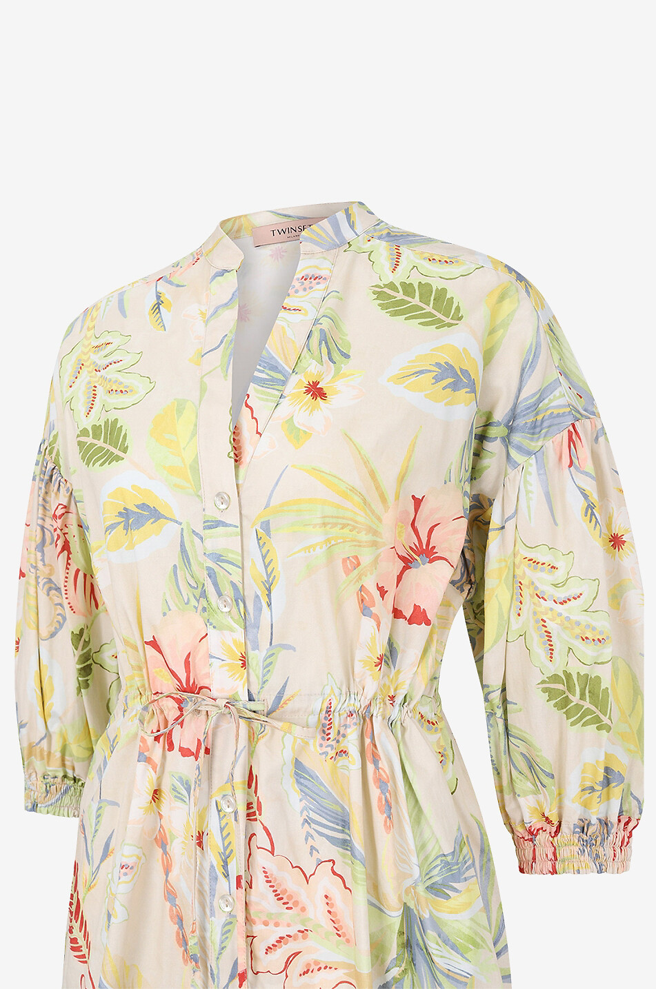 TWINSET Robe midi en coton Femme MULTICOLORE 3