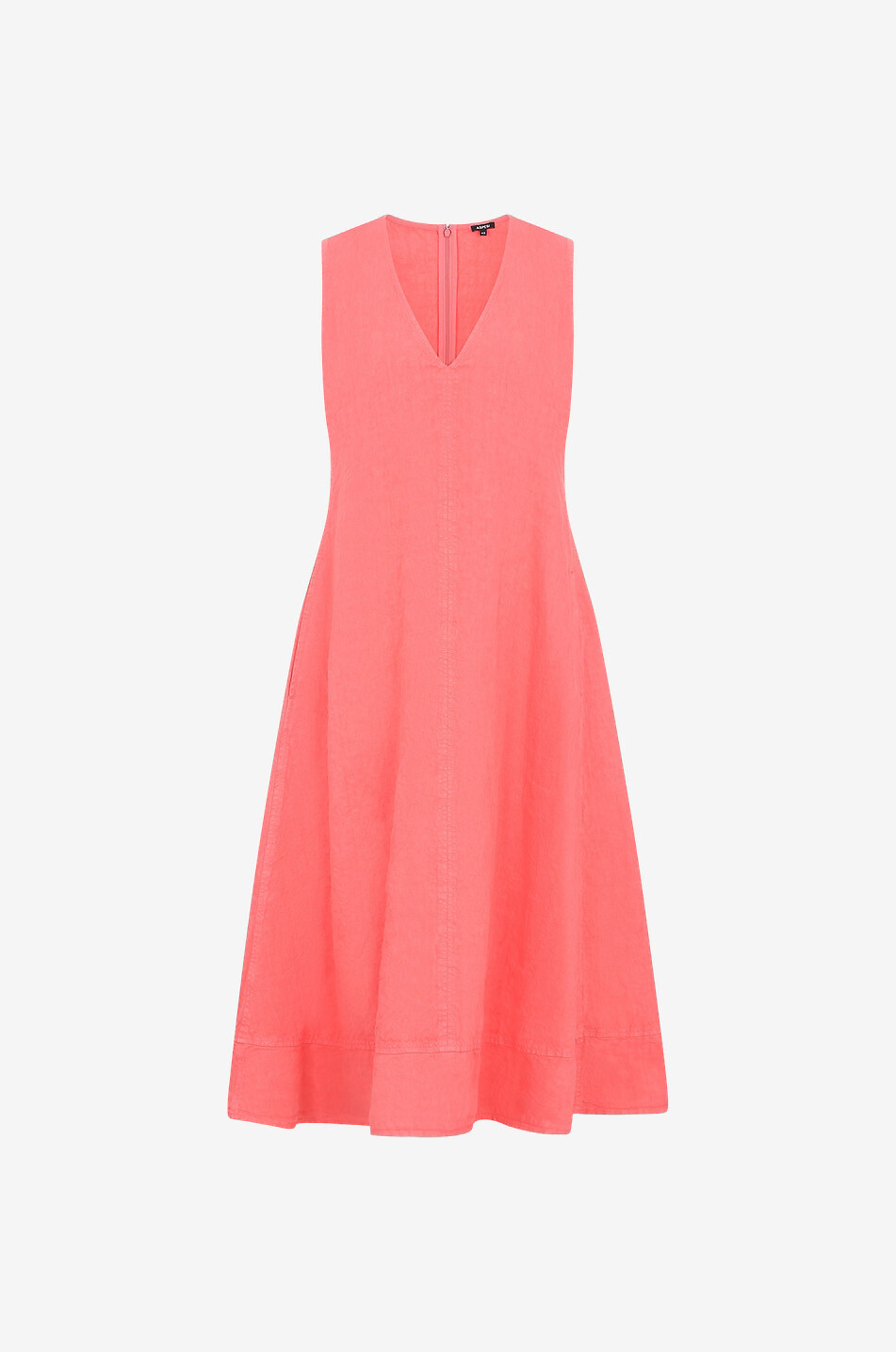 Robe midi sans manches en lin