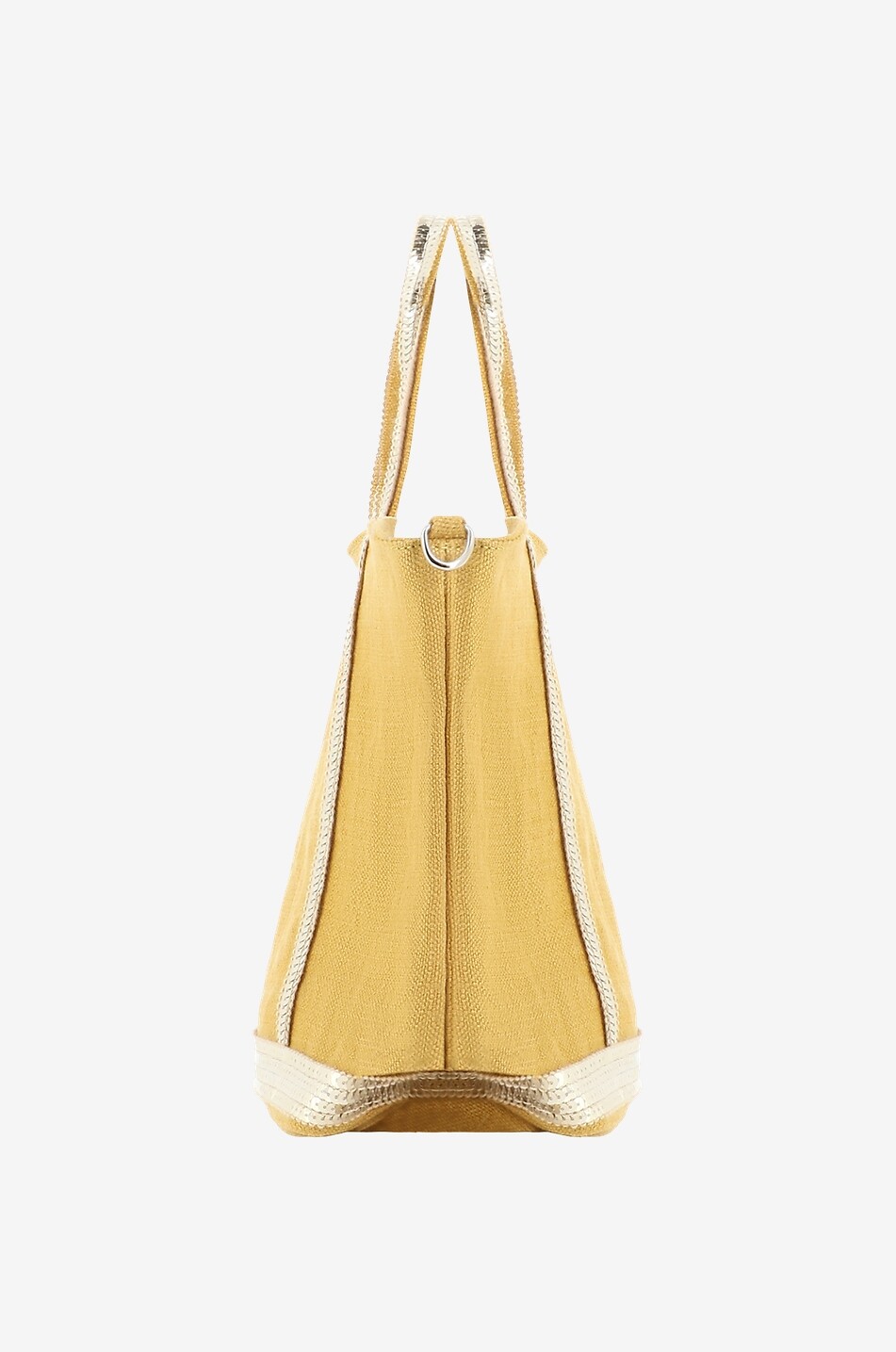 VANESSA BRUNO Sac cabas en toile de lin à sequins Petit Femme JAUNE FONCÉ 4