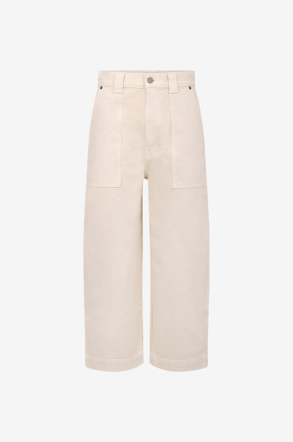 KHAITE Hewey cropped wide-leg high-rise jeans Women WHITE 1