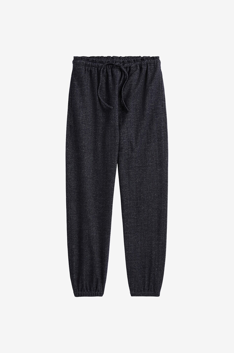 Herringbone knit jogging trousers
