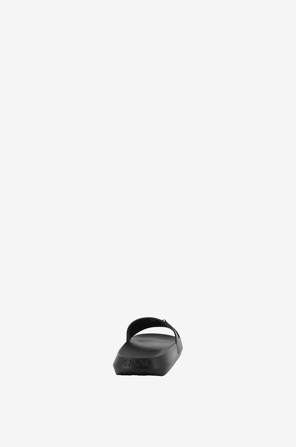 VERSACE Medusa Biggie smooth leather pool slides Men Colourless 4