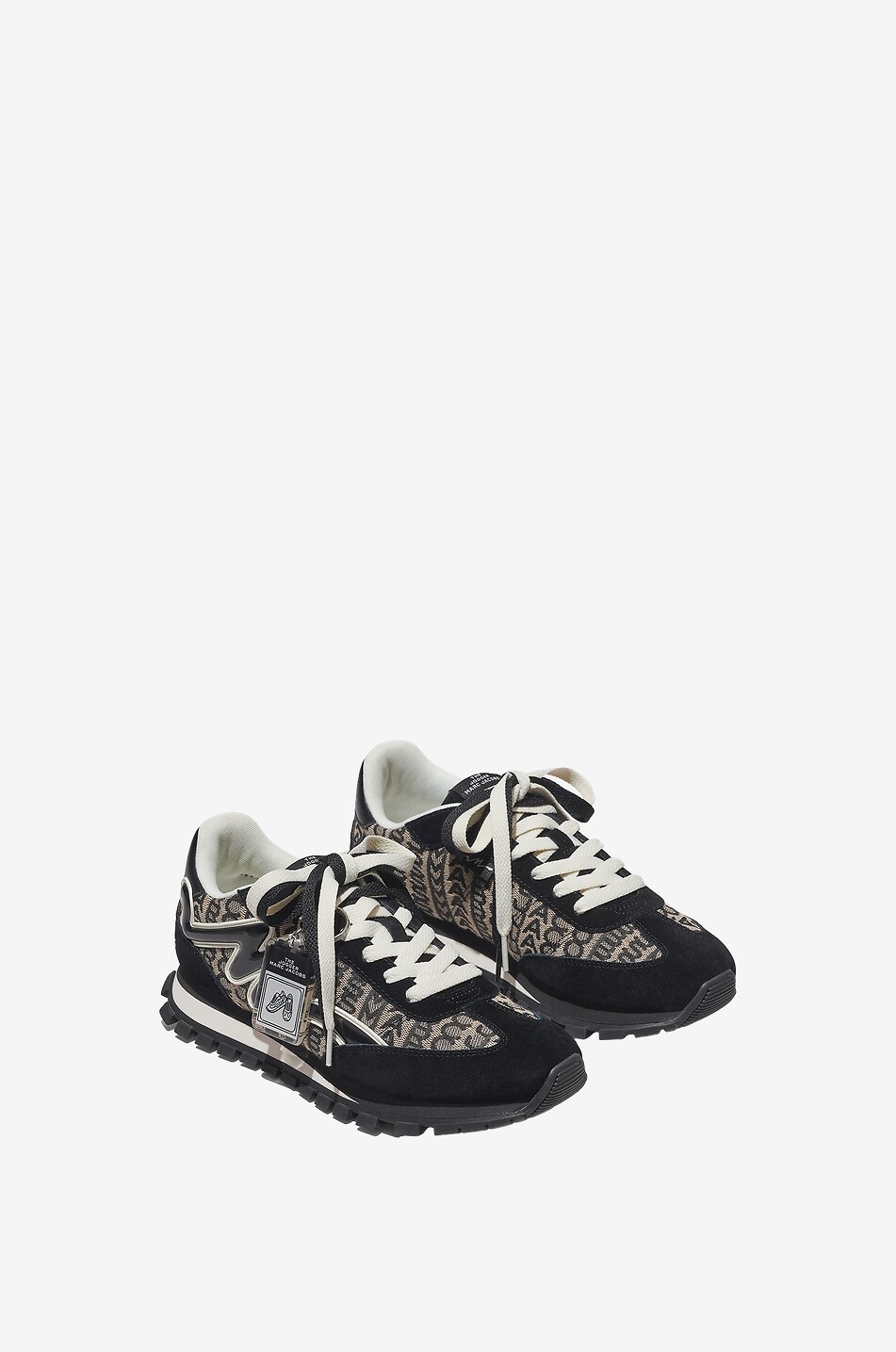 MARC JACOBS Niedrige Jacquard- und Wildledersneakers The Monogram Jogger Damen BUNT 2