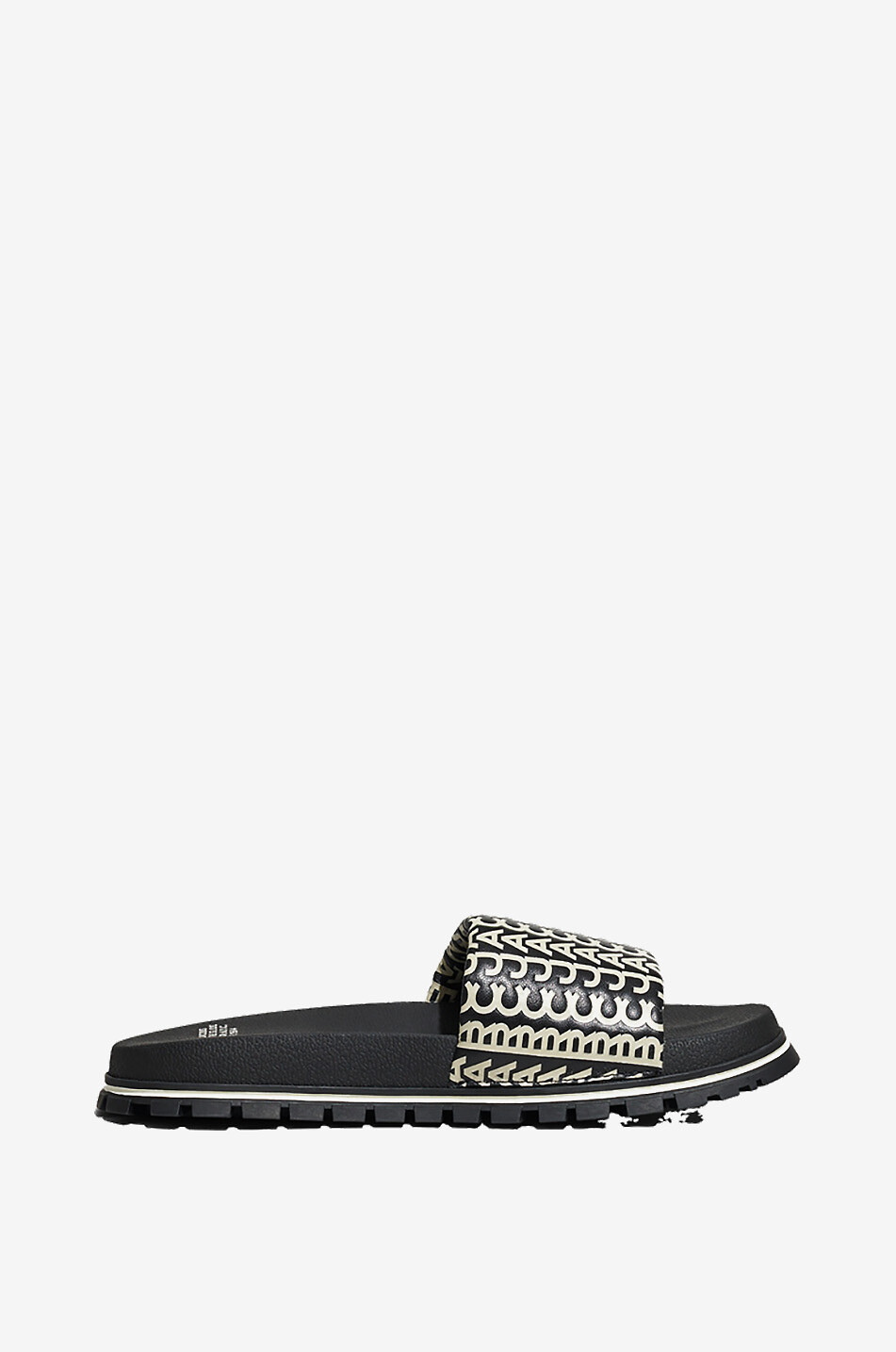 Flache Pantoletten aus Leder The Monogram Slide