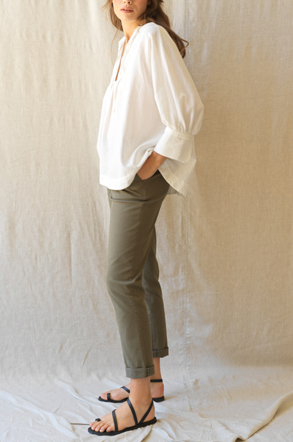 Hose mit geradem Bein aus Baumwolle Jaque