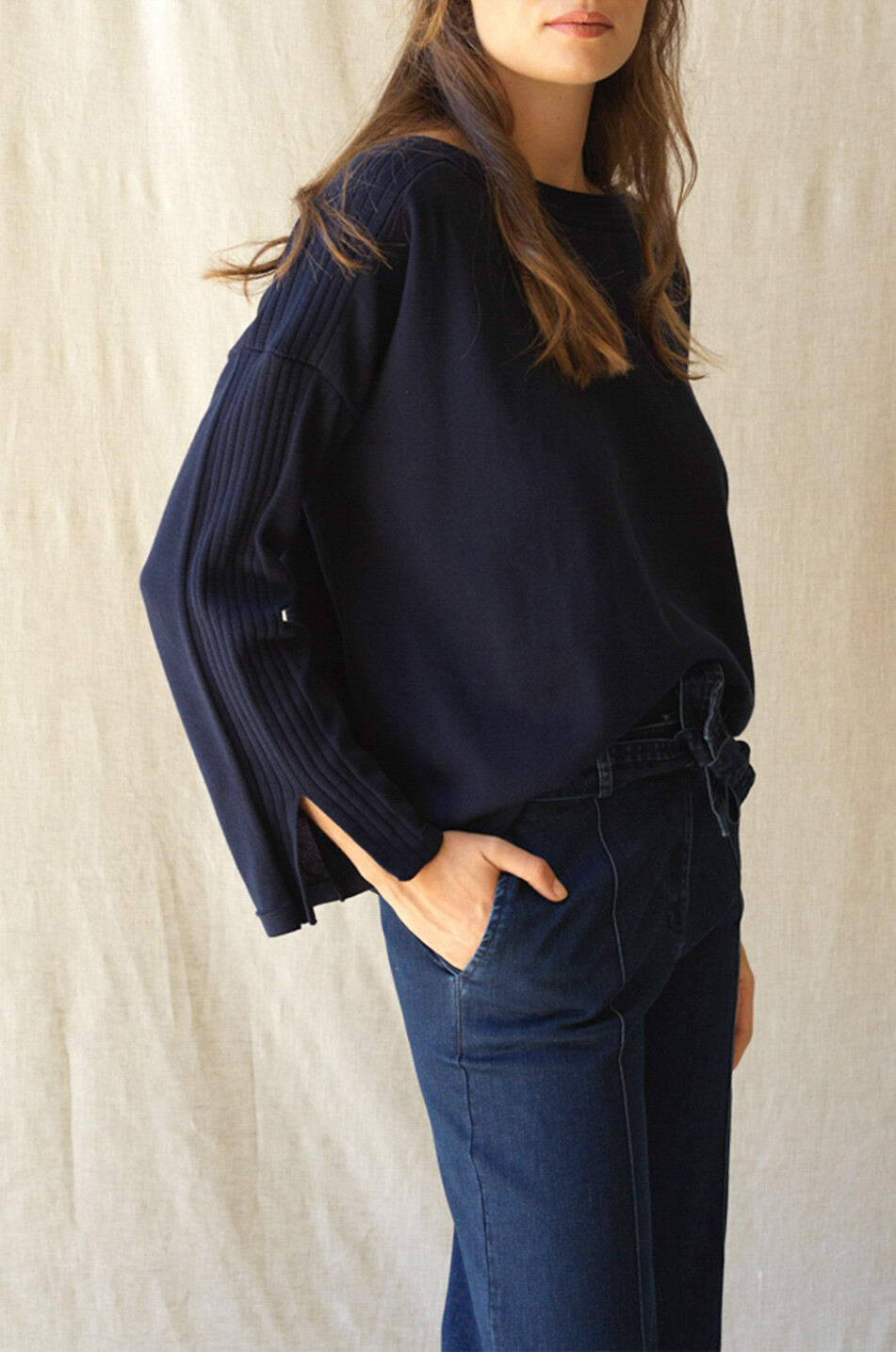 Fernandel cotton long-sleeved jumper