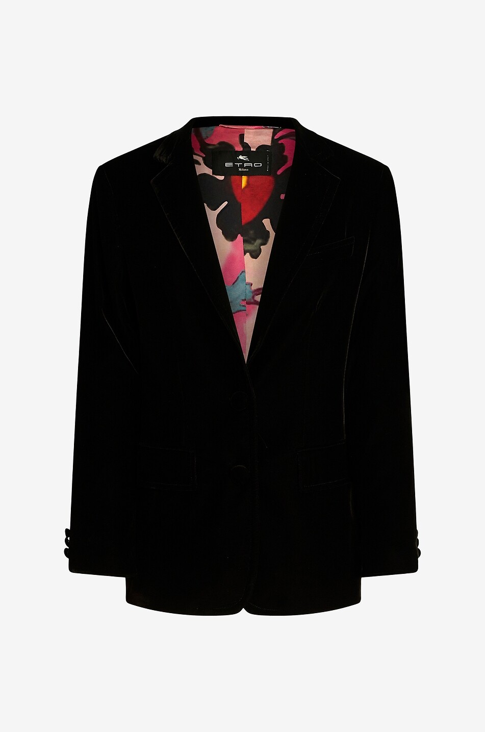 Einreihiger Samt-Oversize-Blazer