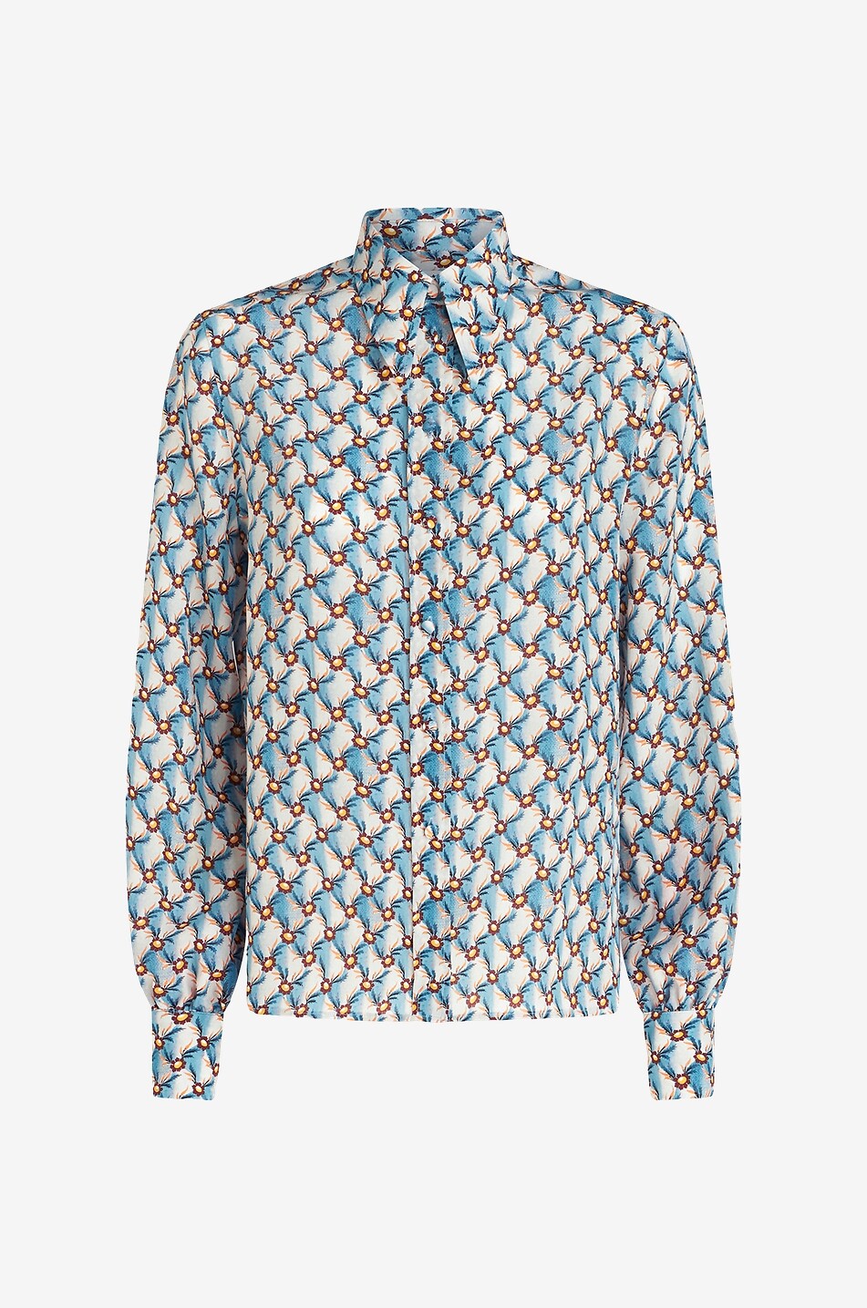 Hemd aus Seidencrêpe Floralia