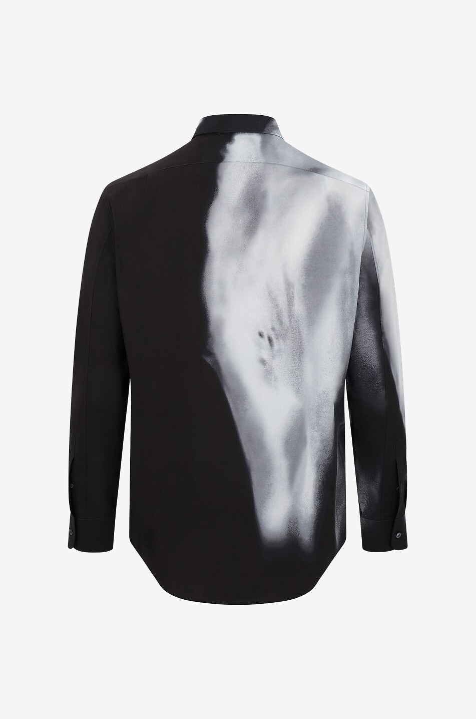 ALEXANDER McQUEEN Solarised Flower printed poplin shirt Men Colourless 2