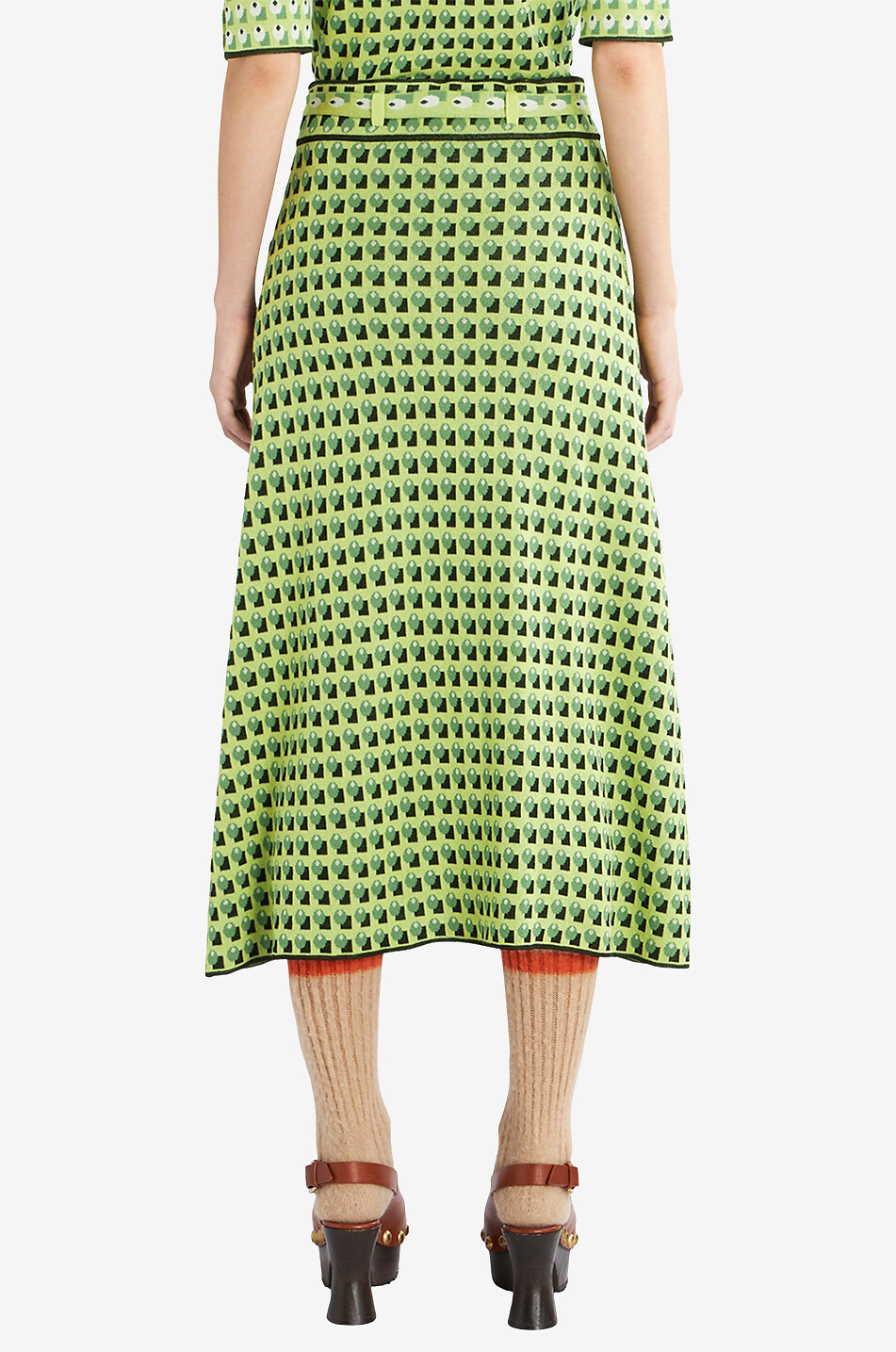 ETRO Jacquard-Strickrock mit Mikro-Krawattenmotiv Damen GRÜN 4